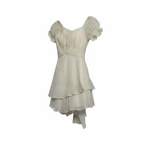 Elegant Cream Ruffled Jumpsuit